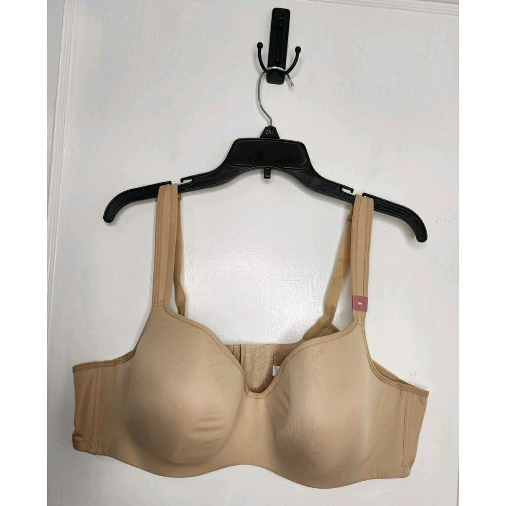 Cacique Bra Underwire Support Lightly Lined Balconette Comfort Nude Plus Sz 50B